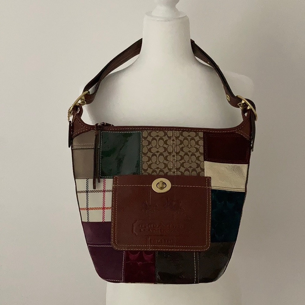 Coach patchwork tote bag